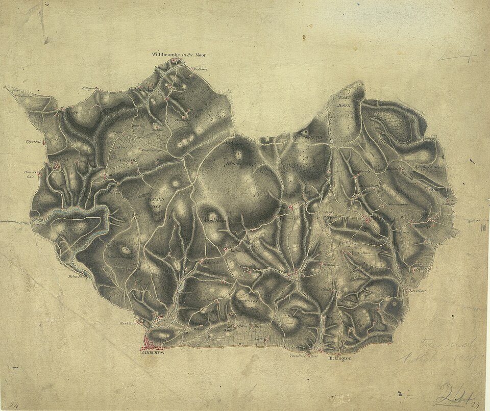 UK Vintage Map - Ashburton Devon