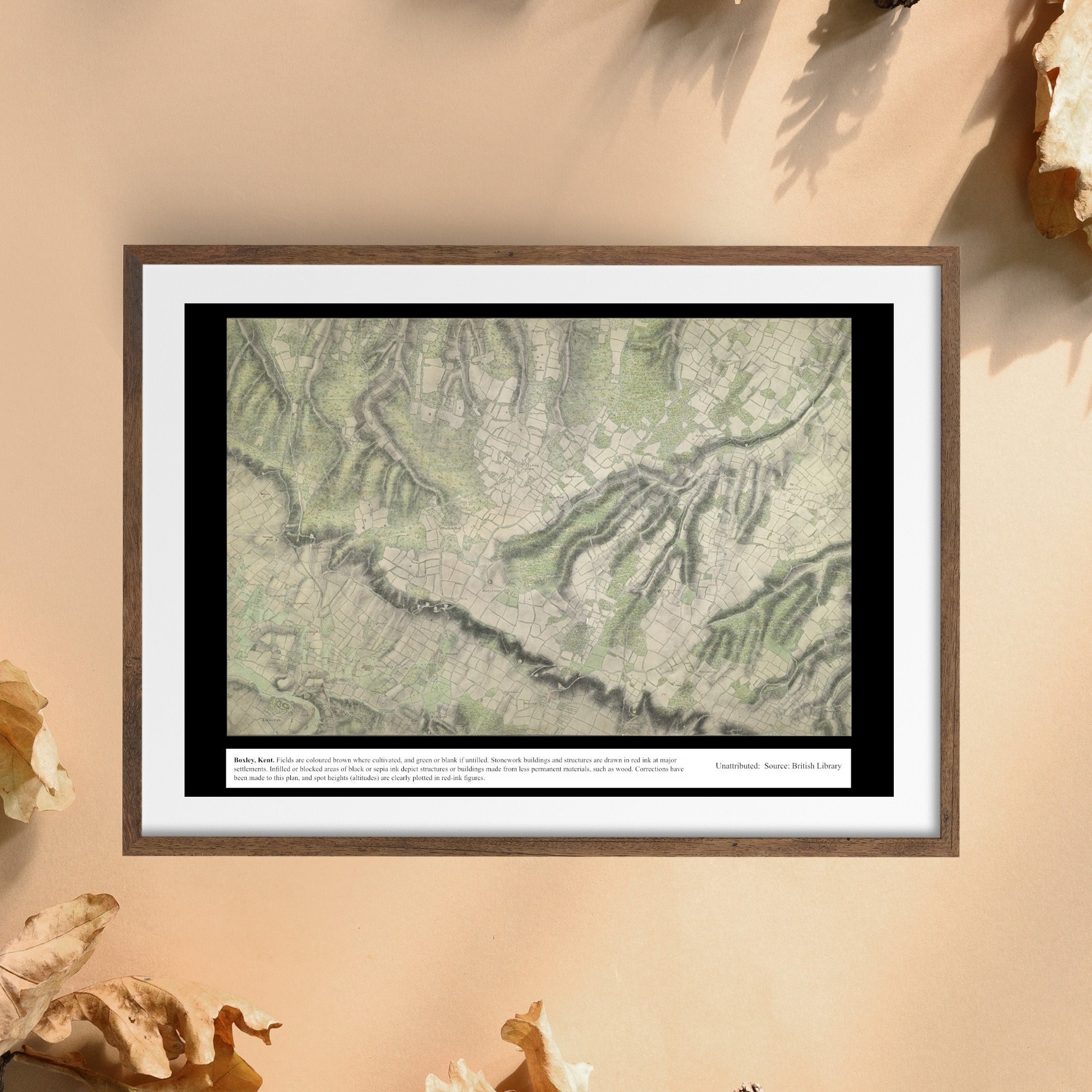 UK Vintage Map - Boxley Kent