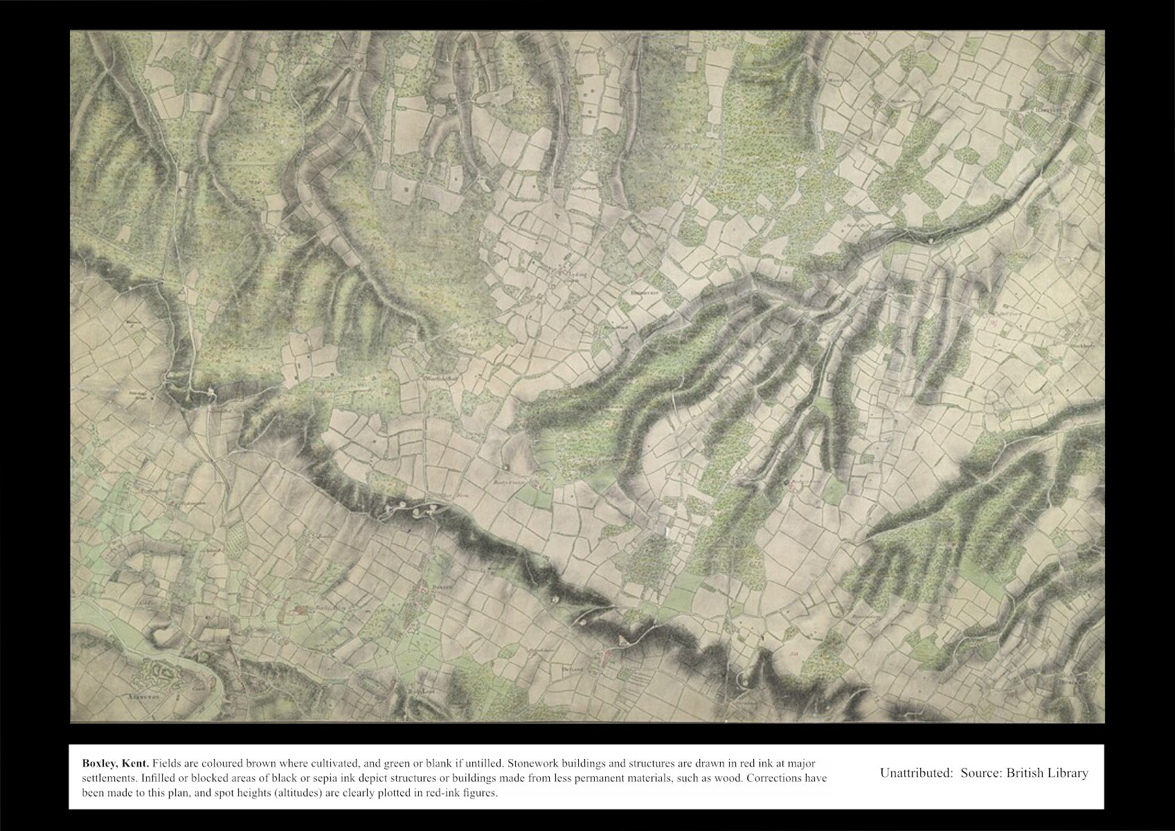 UK Vintage Map - Boxley Kent