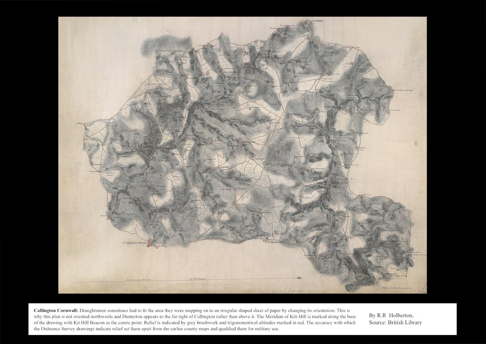 UK Vintage Map - Callington Cornwall