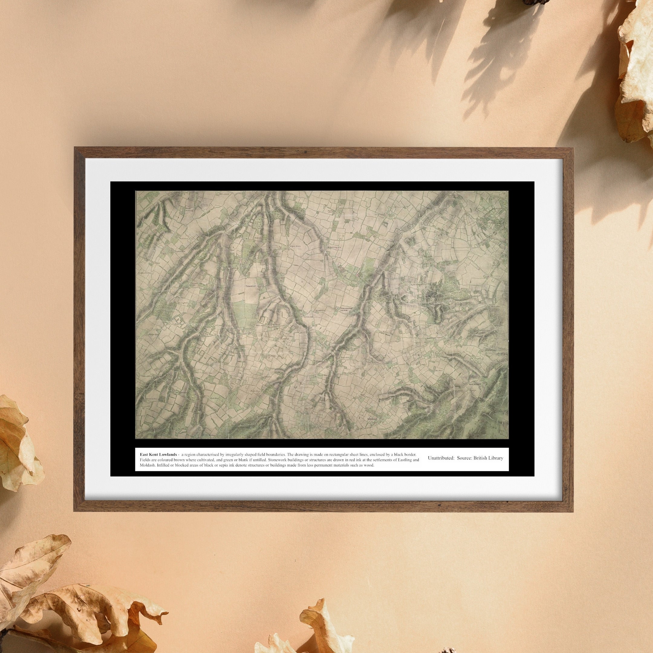 UK Vintage Map - East Kent Lowlands