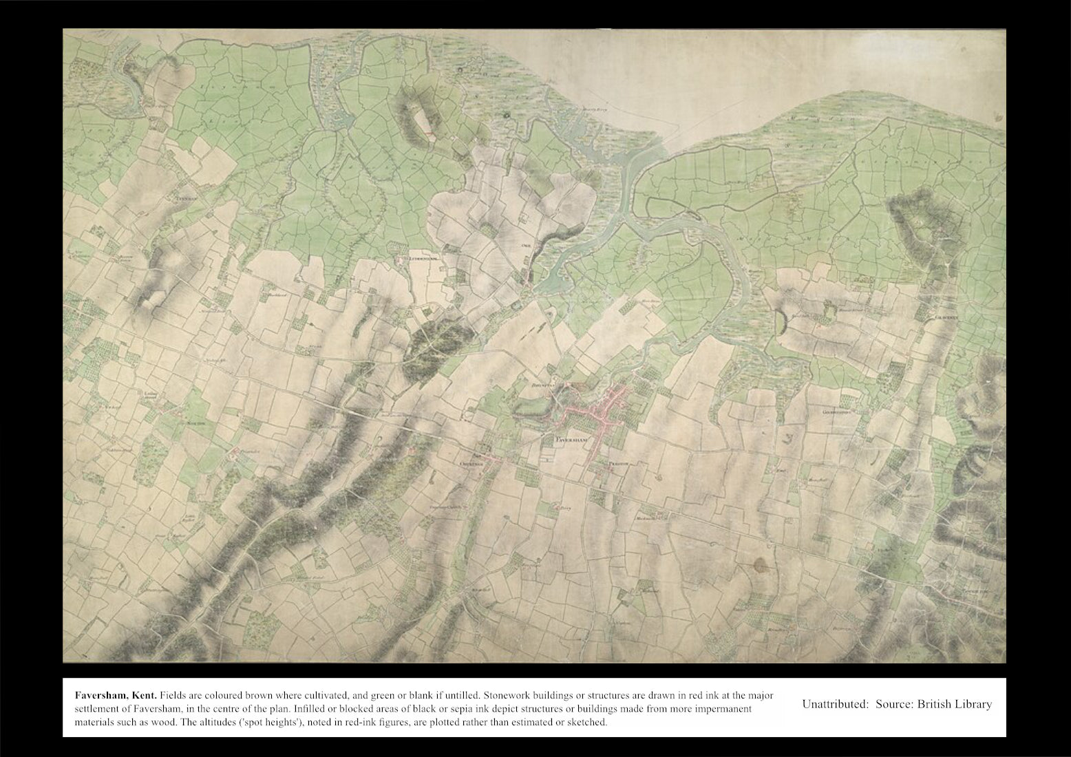 UK Vintage Map - Faversham Kent