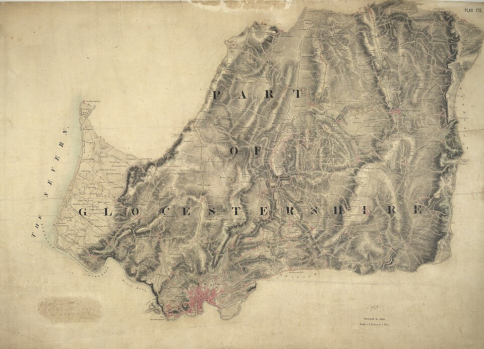 UK Vintage Map - Glocestershire