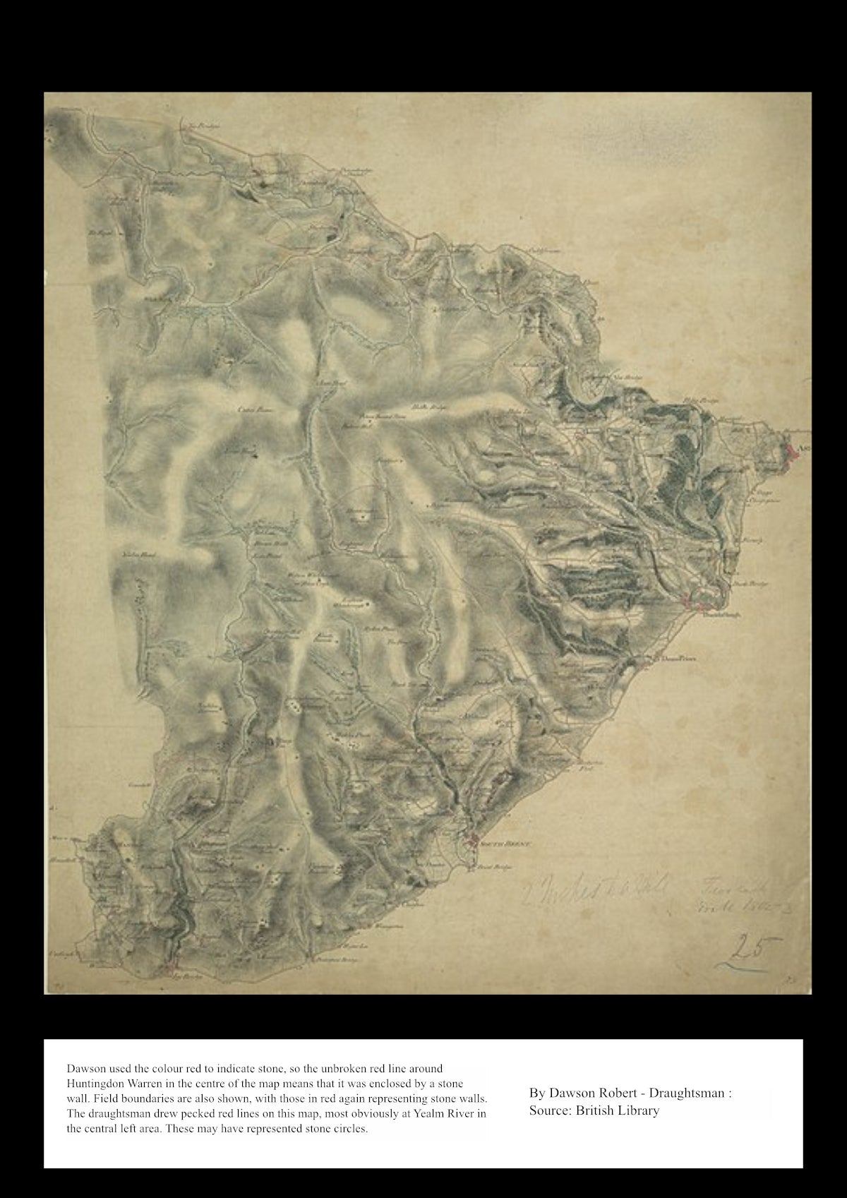 UK Vintage Map - Huntingdon Warren Devon