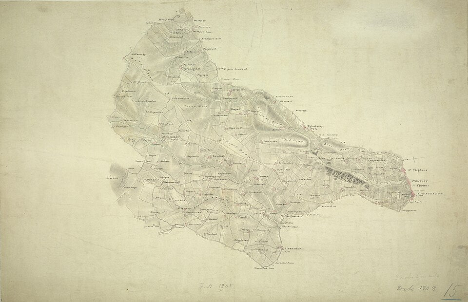 UK Vintage Map - Launcestone