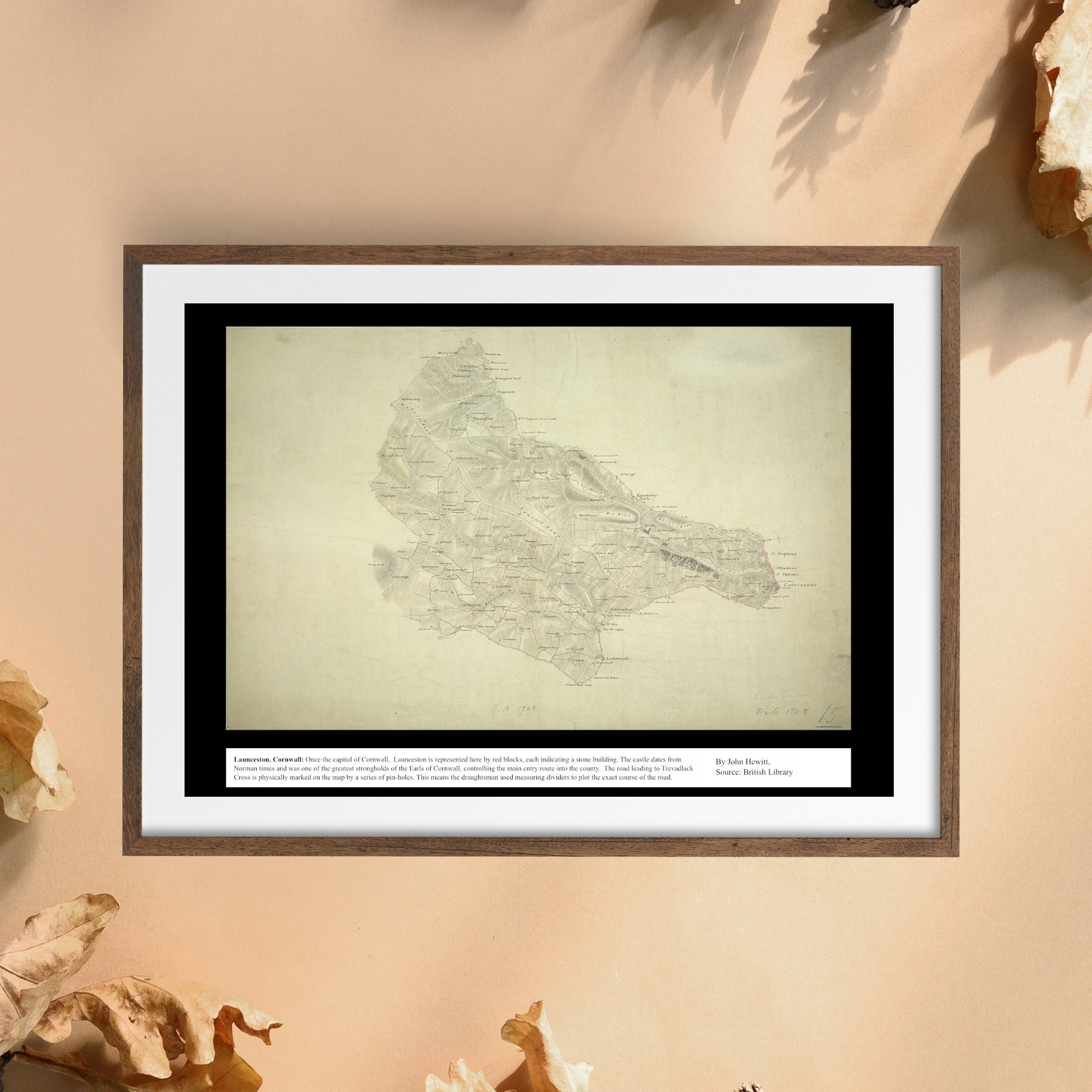 UK Vintage Map - Launcestone