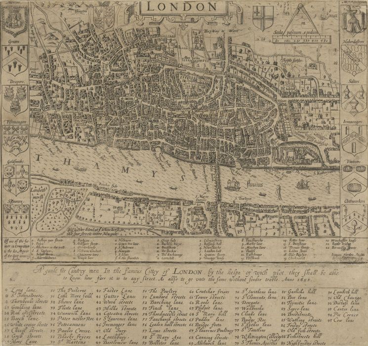 John Norden's Map of London 1593