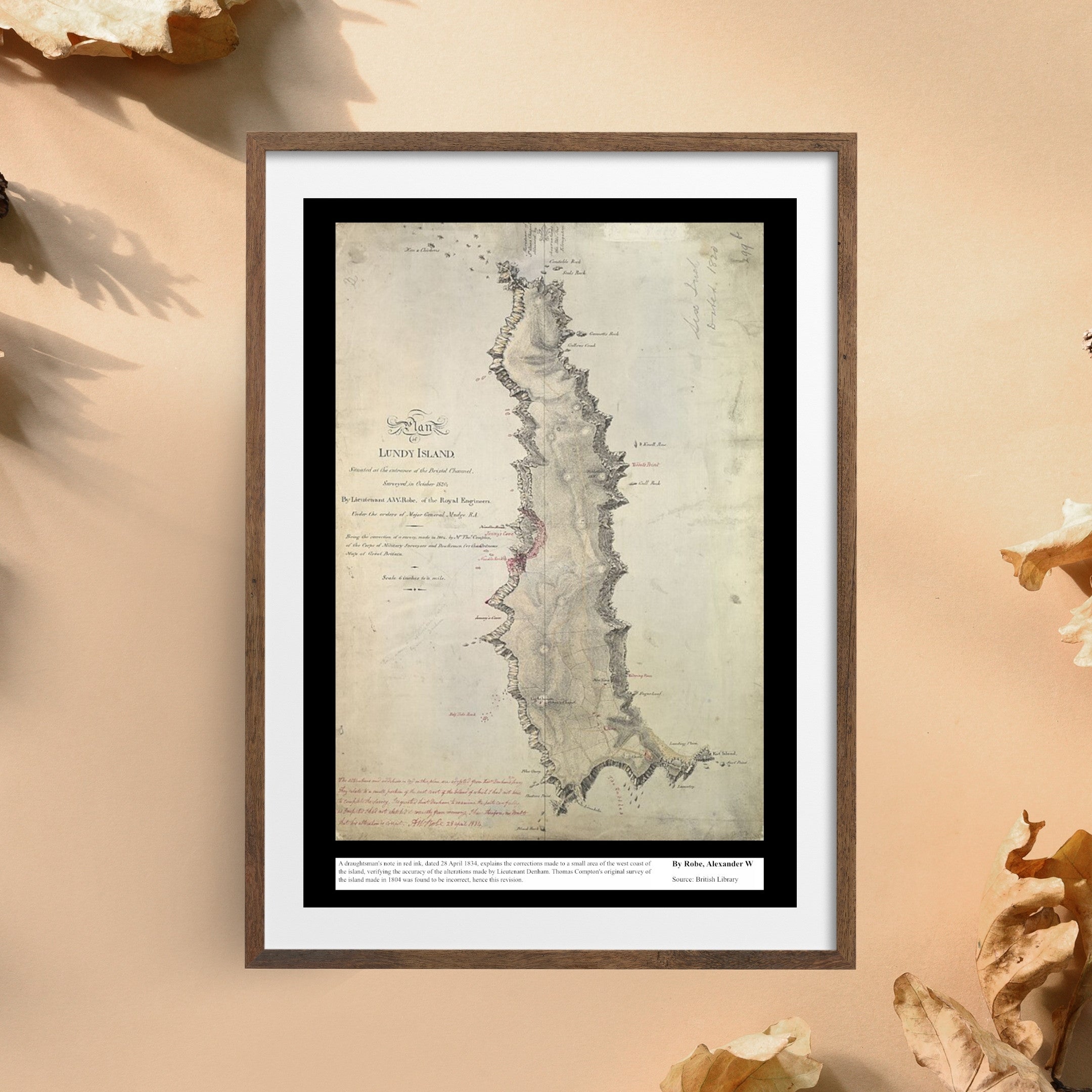 UK Vintage Map - Lundy Island