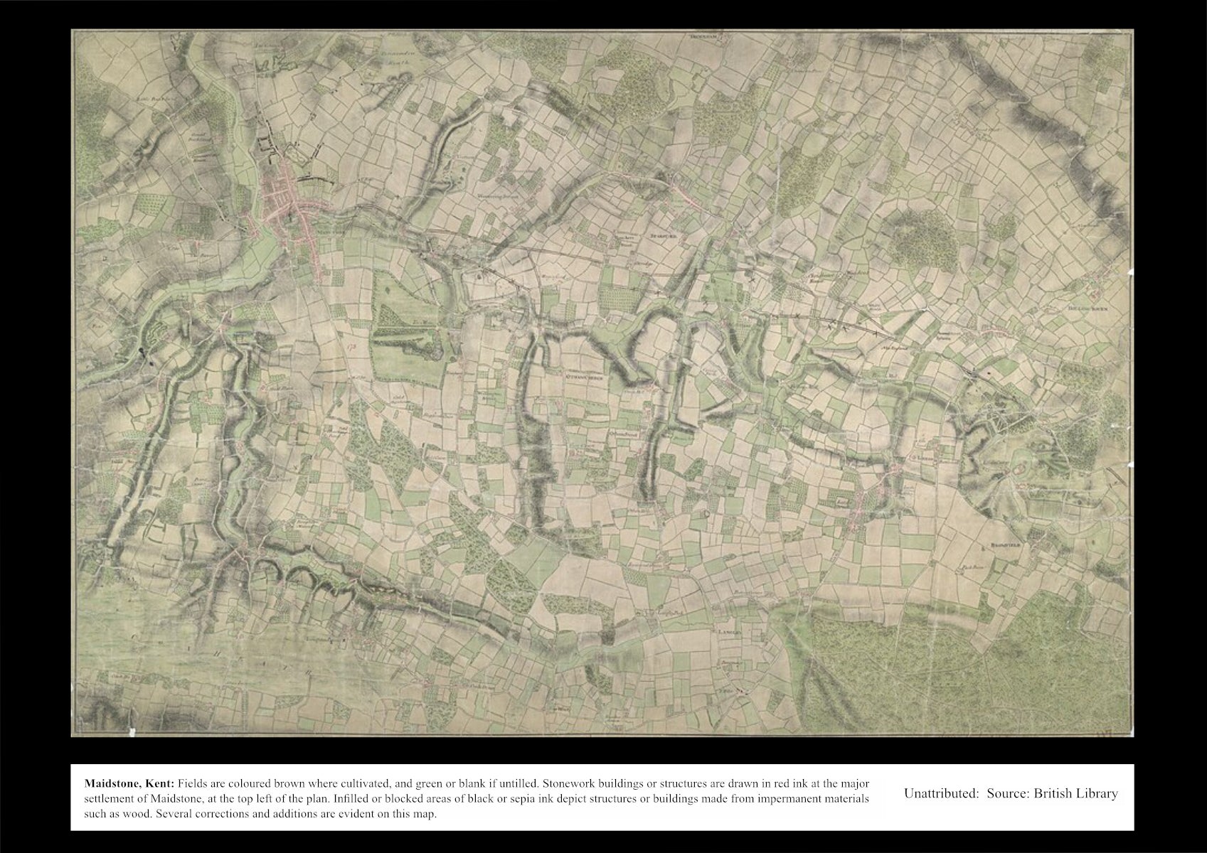 UK Vintage Map - Maidstone Kent