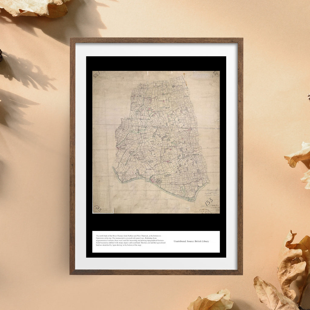 UK Vintage Map - North Bank River Thames