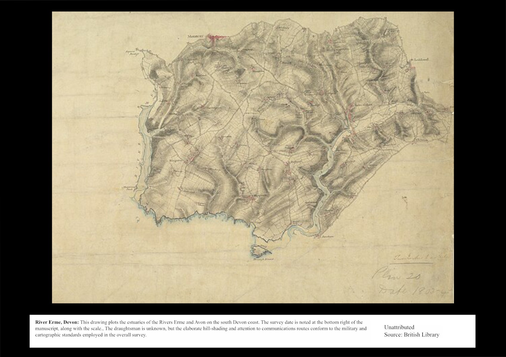 UK Vintage Map - River Erme Devon