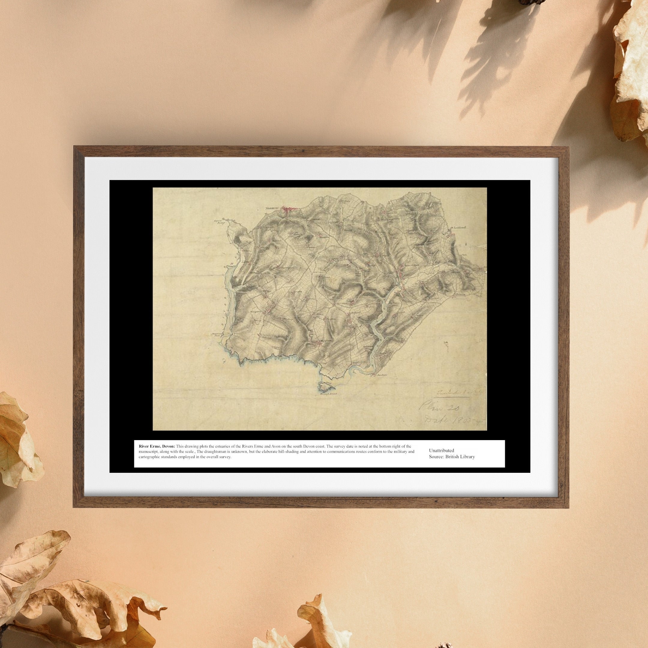 UK Vintage Map - River Erme Devon