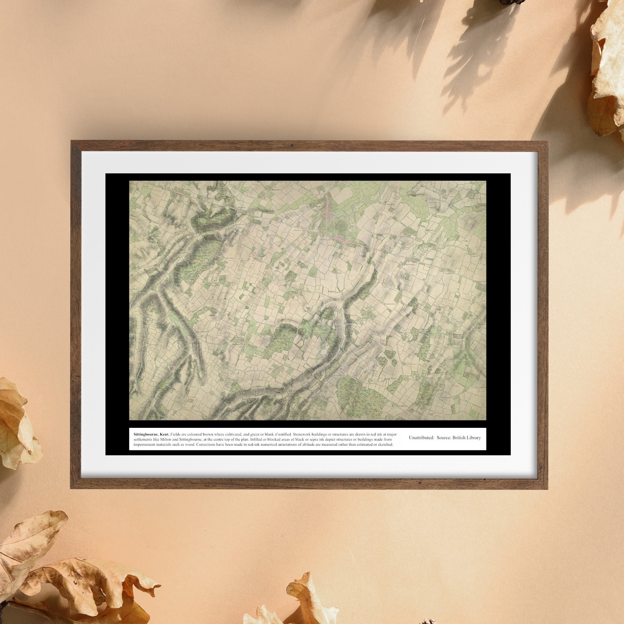 UK Vintage Map - Sittingbourne Kent Topo