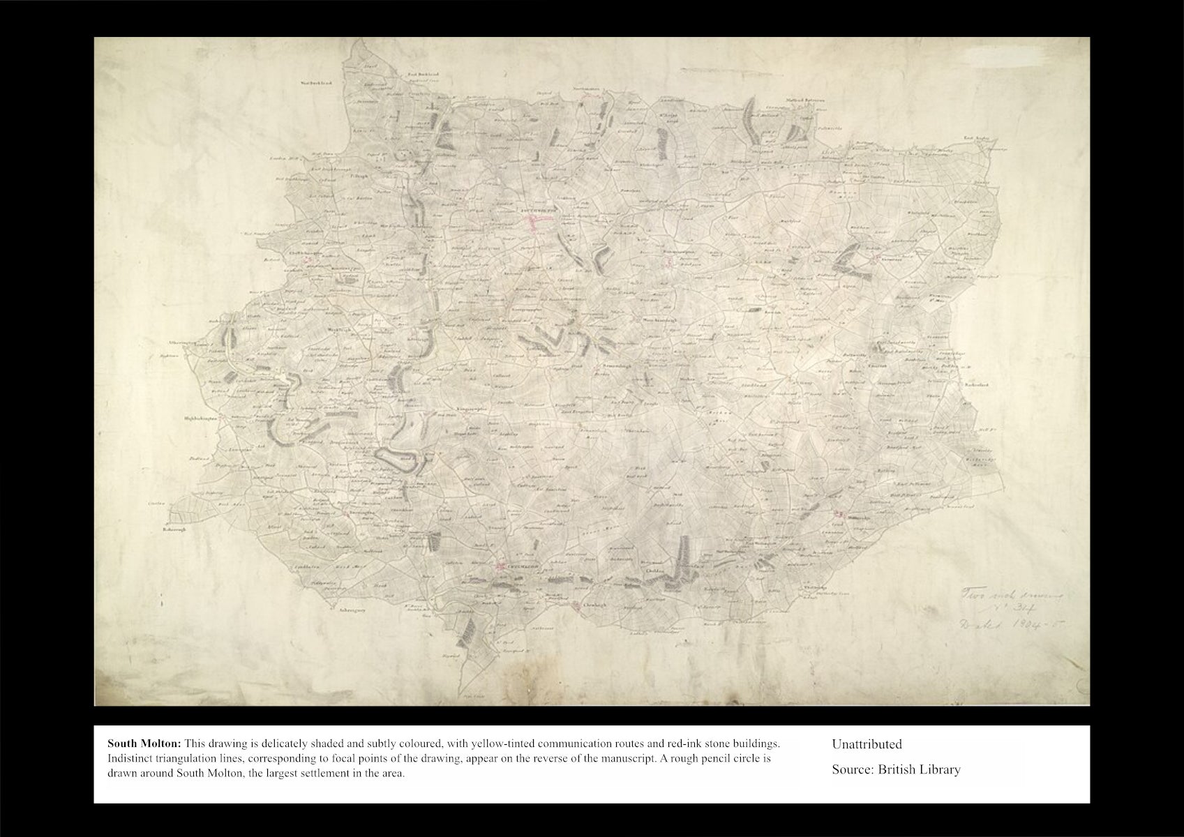 UK Vintage Map - South Molton Devon