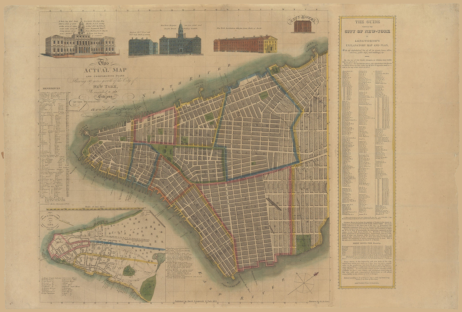 The City of New York Map and Plan 1817